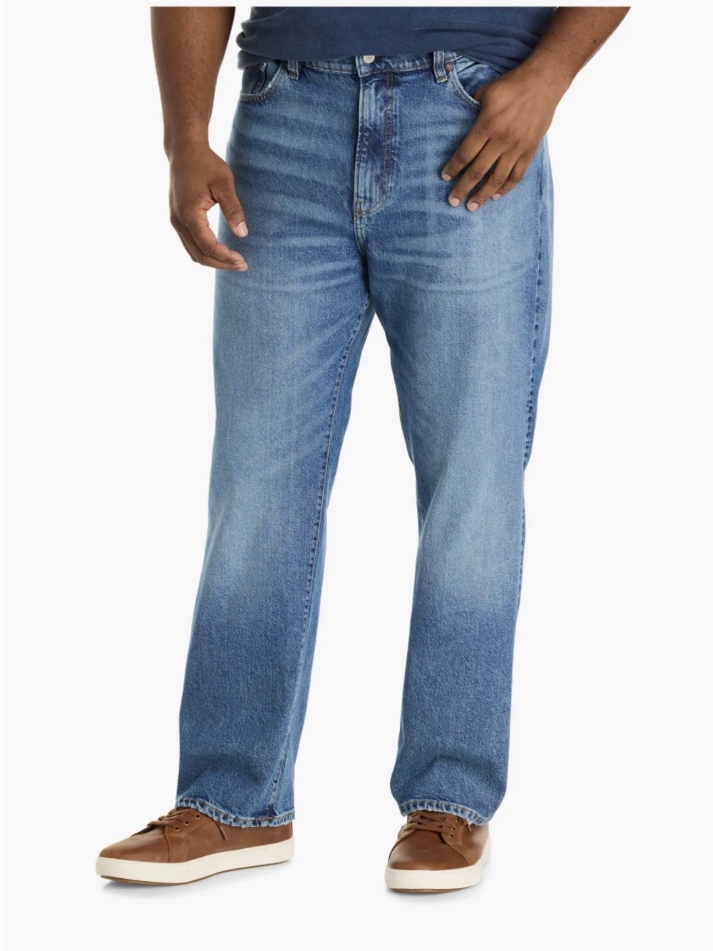 Lucky Brand 181 Relaxed Straight Jeans Mens Sz 44x32.5 Medium Wash Stretch Denim